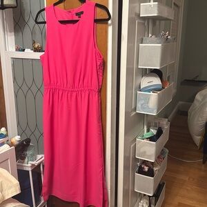 Beautiful jcrew dress. Sz 10 can dress up or down. Hot pink. Like new